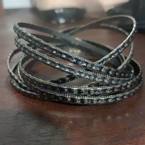 Gray and silver bracelets, only used once.